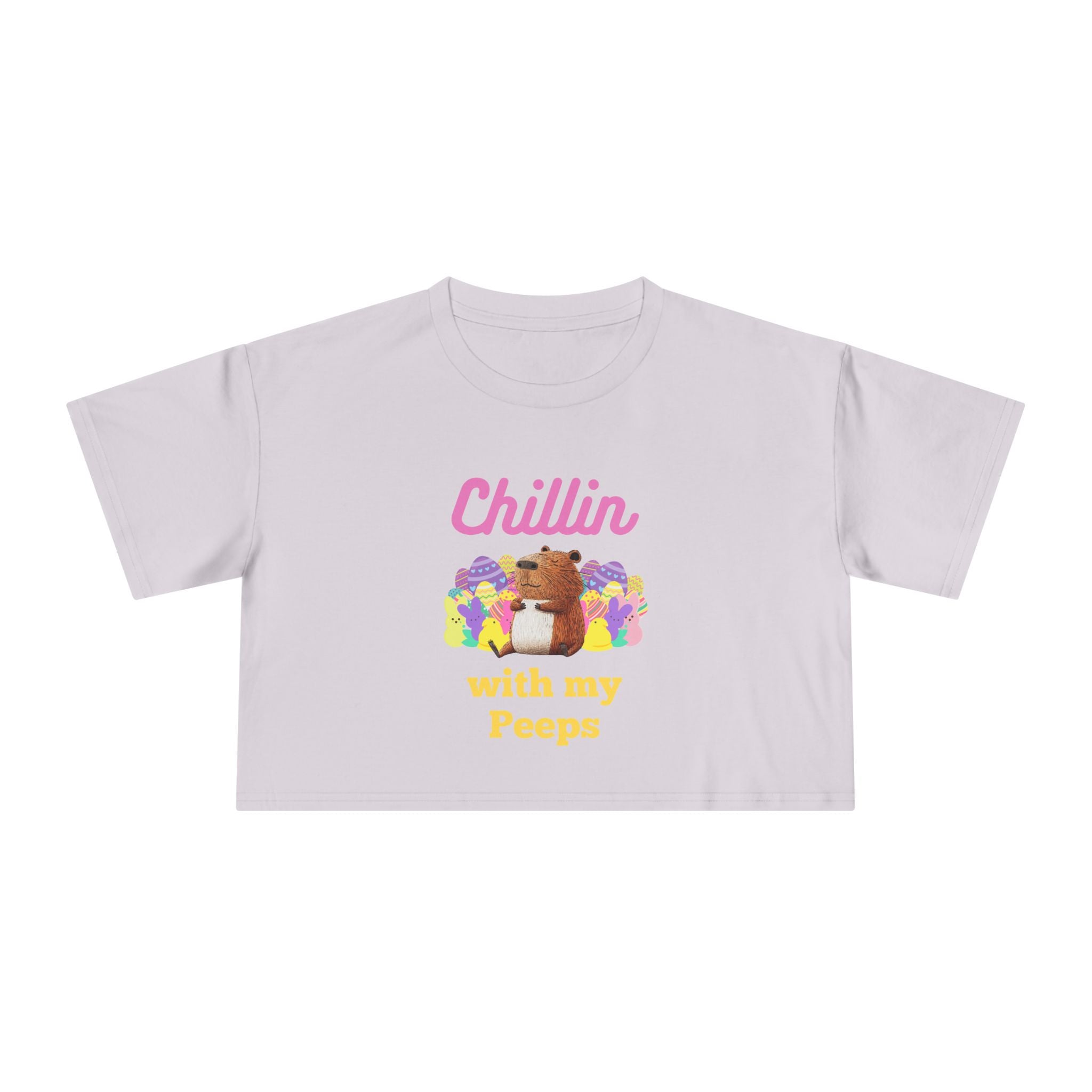 Clip Art Style Chillin' with My Peeps Women's Crop Tee