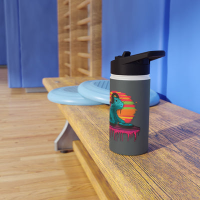 Personalized DJ Capybara Kids Water Bottle