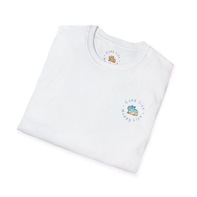 Ocean Chill Capybara Unisex Softstyle T-Shirt - Relaxed Fit Graphic Tee