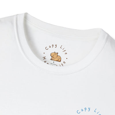 Ocean Chill Capybara Unisex Softstyle T-Shirt - Relaxed Fit Graphic Tee