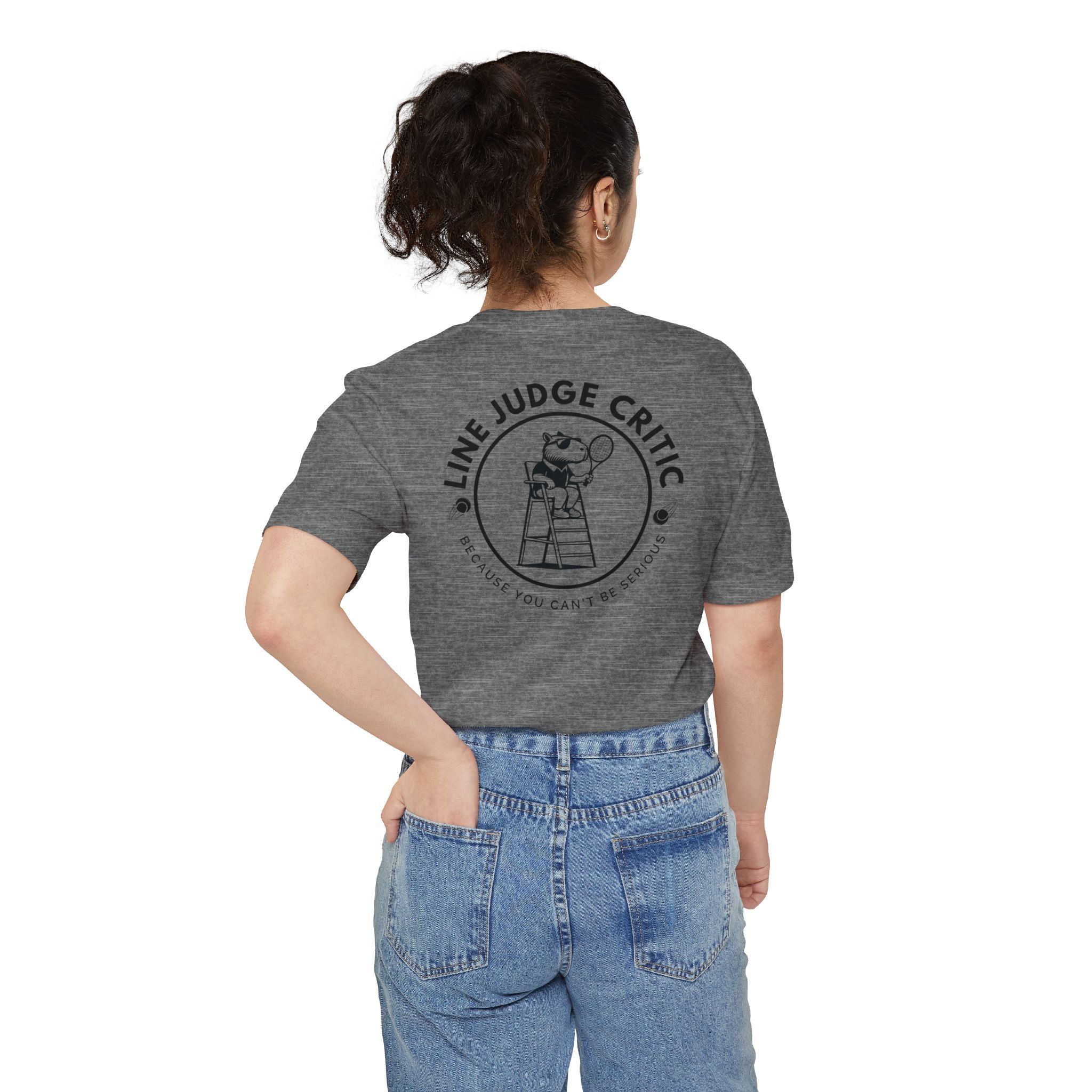 Capybara Tennis Pocket Tee – Funny Line Judge Shirt for Adults – Country Club Back Graphic – Capy Life Sports Collection