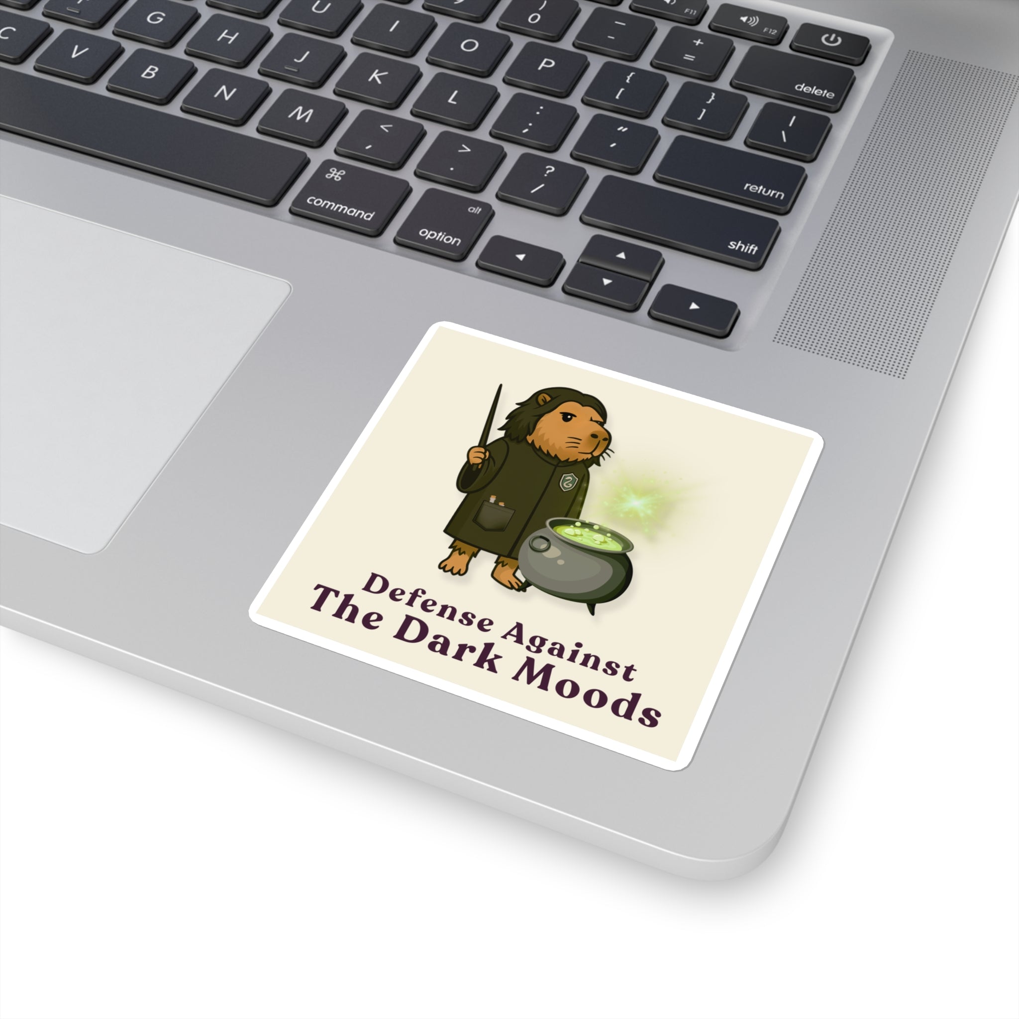 Severus Napebara Sticker – Defense Against the Dark Moods | Magical Capybara Vinyl Sticker