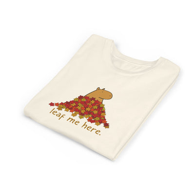 Leaf Me Here Capybara Leaf Pile Youth Tee