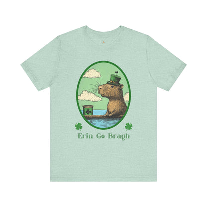 St Patrick's Day Erin Go Bragh Tee -  Capybara Swim Up Bar Unisex Jersey Short Sleeve Shirt