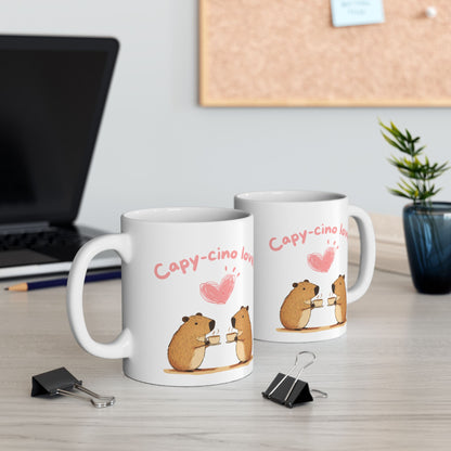 Capy-cino Lover Single Heart Mug