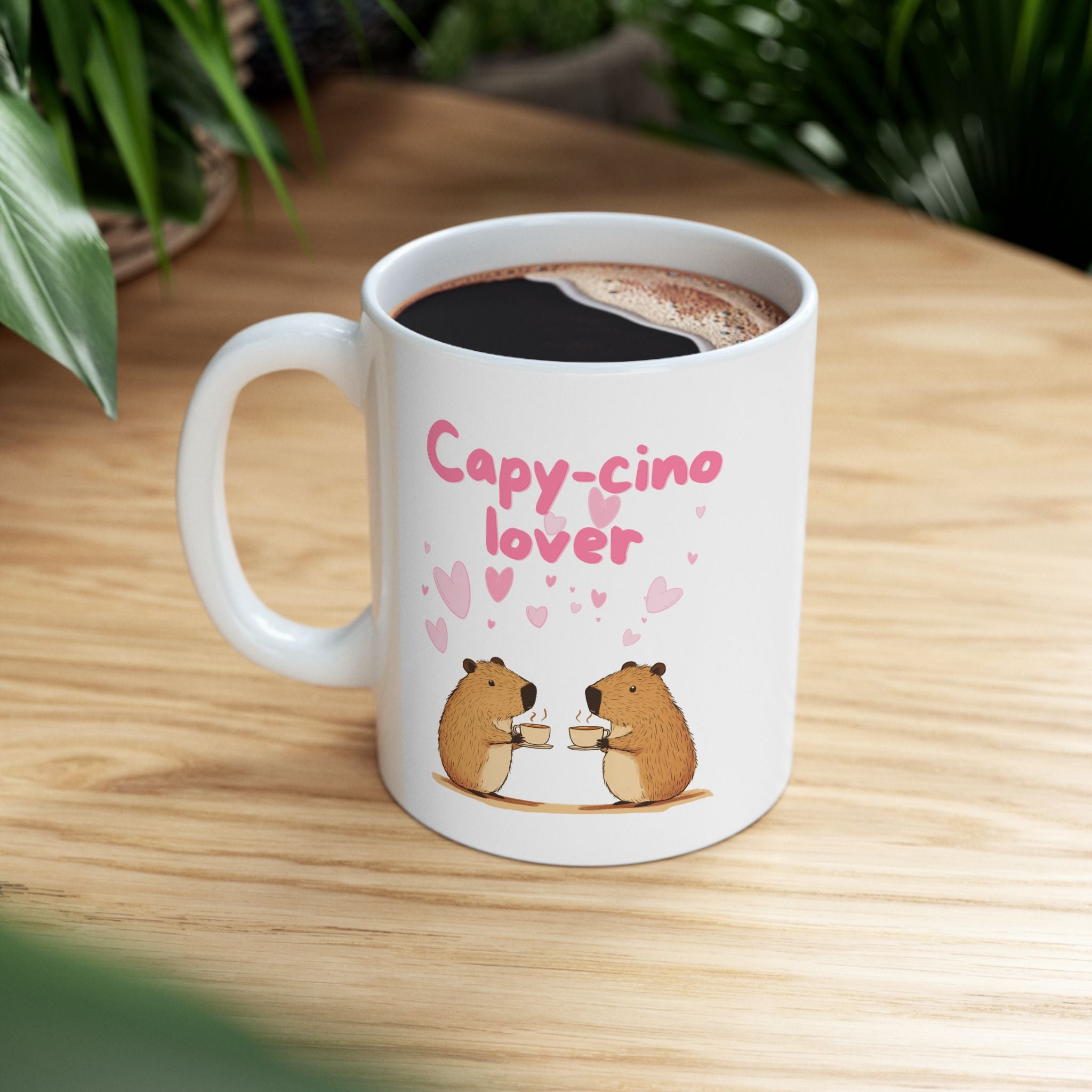 Capy-Cino Lover Hearts Abound Mug