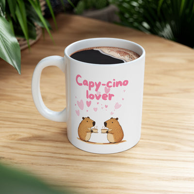 Capybara coffee lover ceramic mug design - view 3