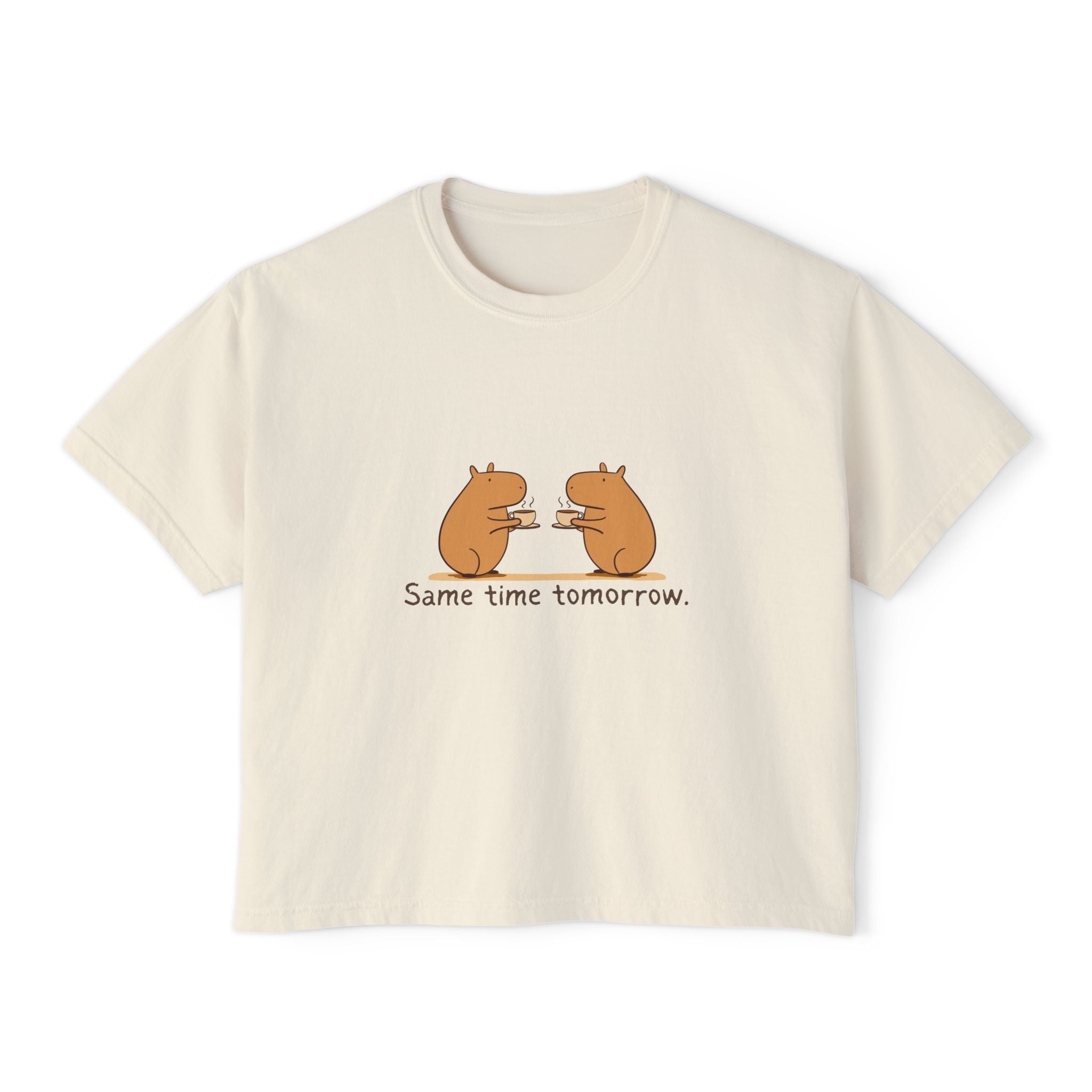 Capybara Boxy Tee – Same Time Tomorrow Shirt