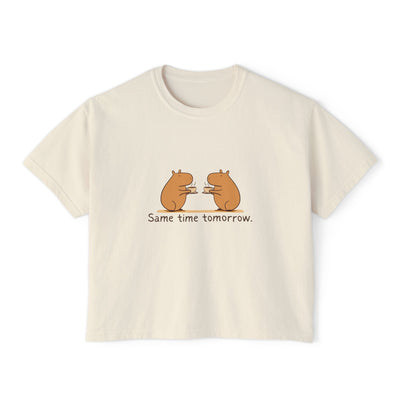 Capybara Boxy Tee – Same Time Tomorrow Shirt