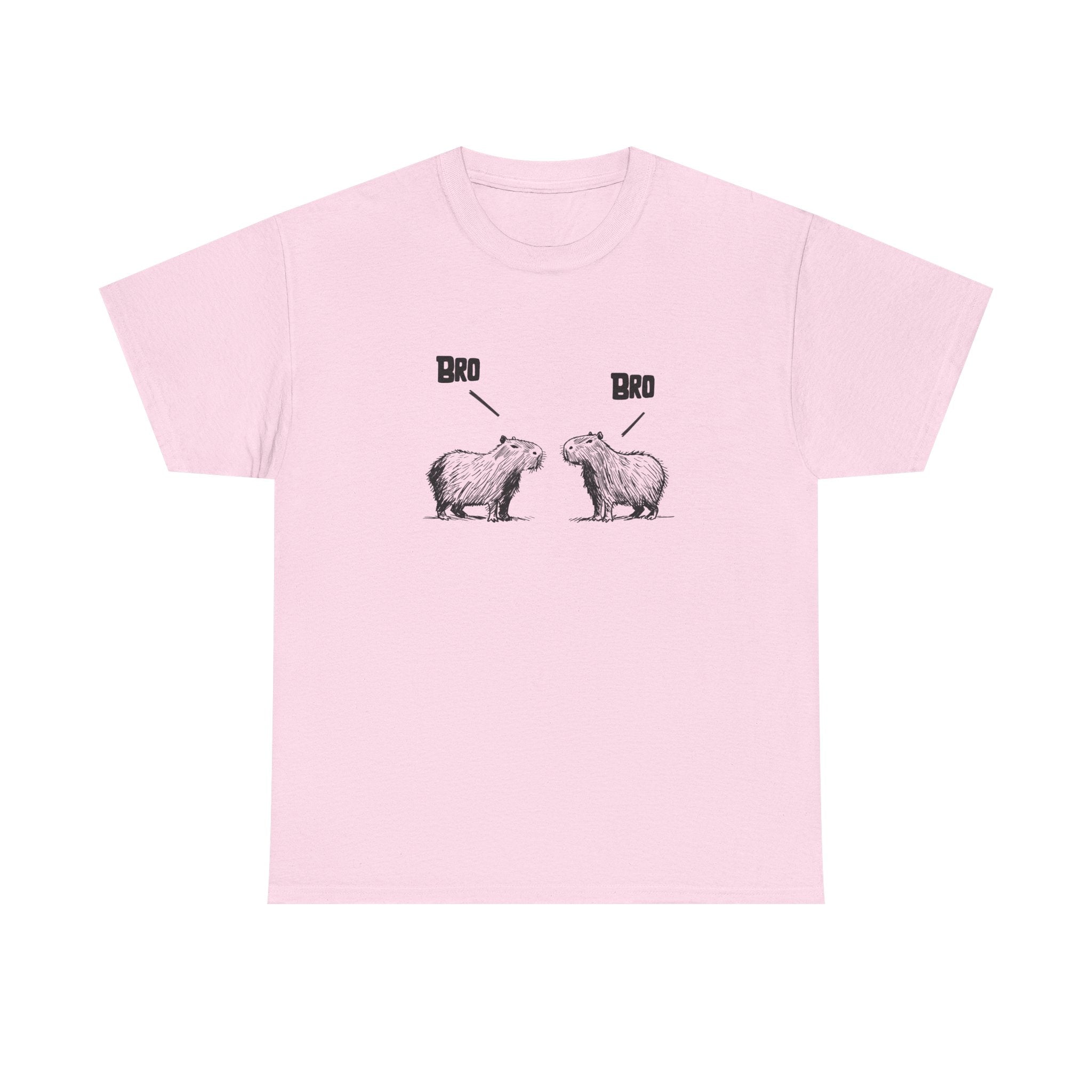 Funny Capybara T-Shirt for Adults | Bro Bro Graphic Heavy Tee