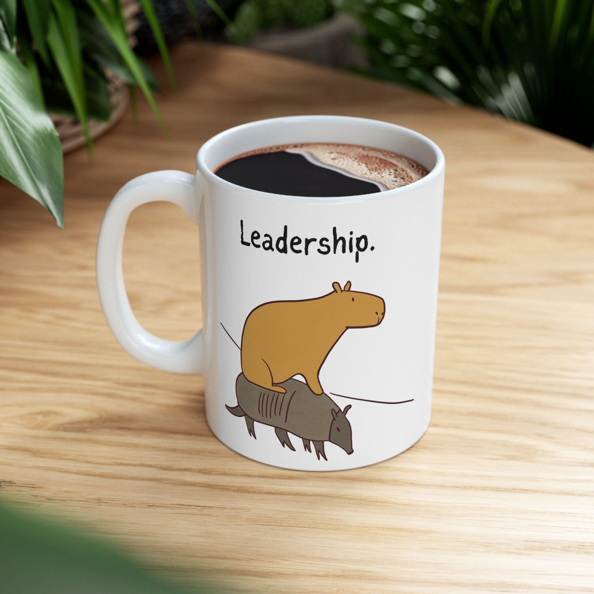 "Leadership" Capybara Office Humor Coffee Mug