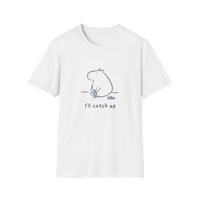 “I’ll Catch Up” Shirt  – Funny Capybara Softstyle Tee
