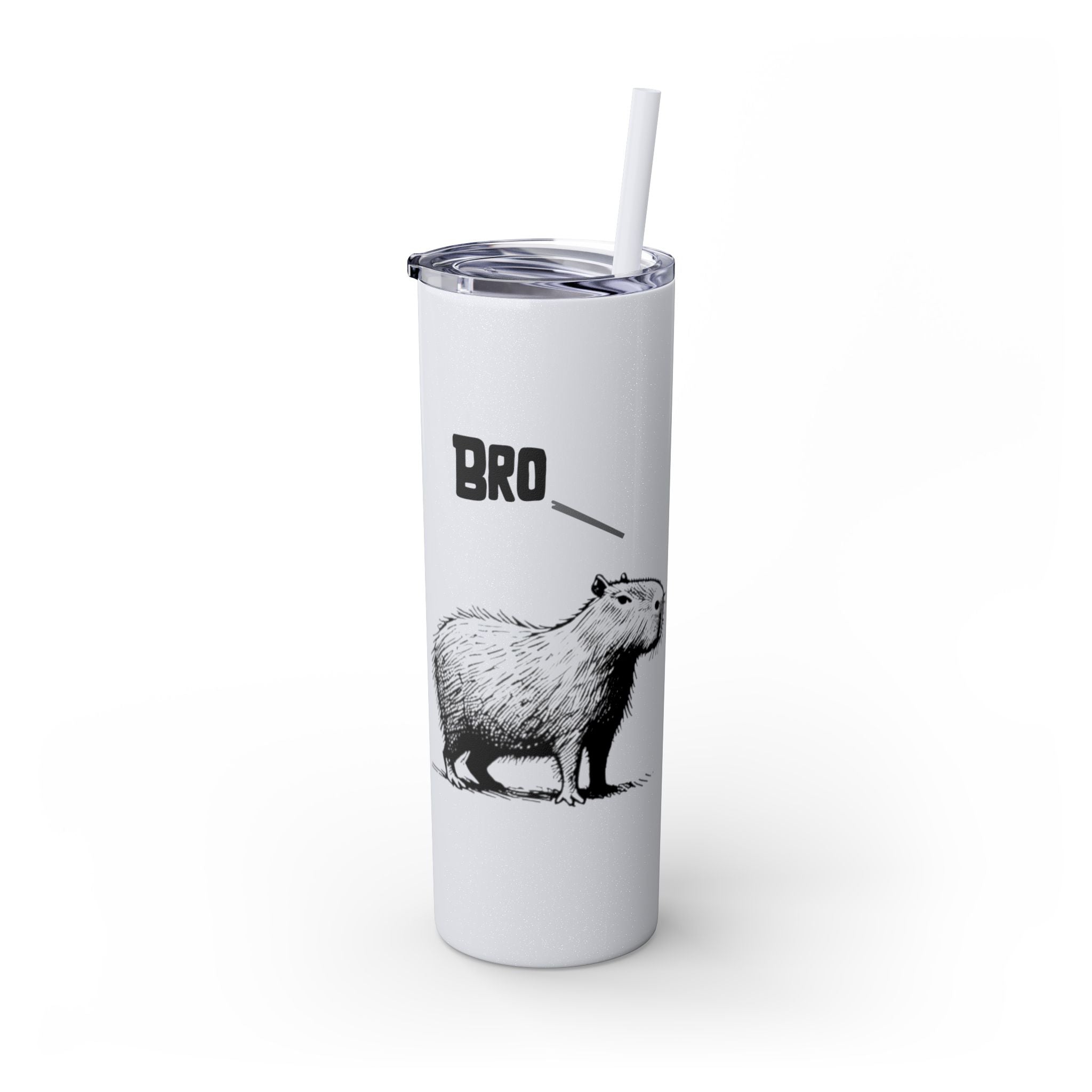 Bro Bro, Best of Friends – Capybara Coffee Skinny Tumbler