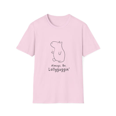 Funny Minimalist Tee - Always. Be. Lollygagin’. Capybara Shirt