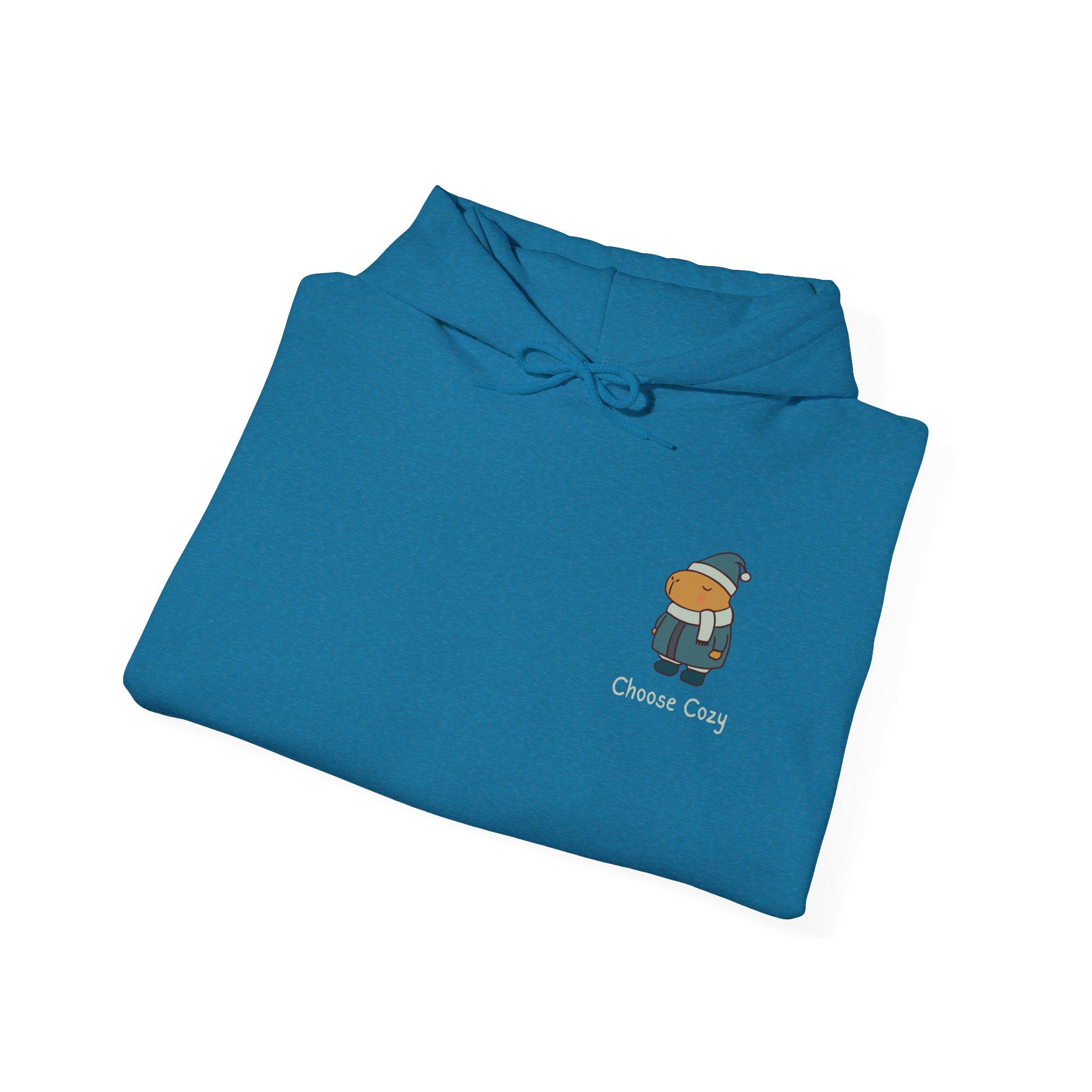 Choose Cozy Adult Capybara Hoodie – Minimal Winter Hoodie