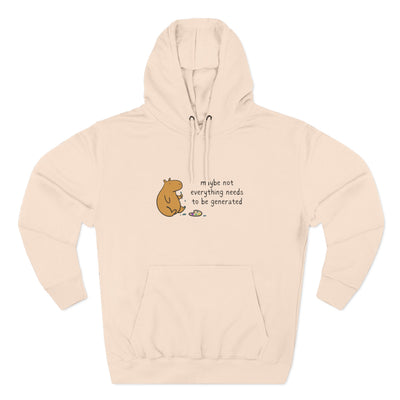 Maybe Not Everything Needs to be Generated - Capybara Fleece Hoodie