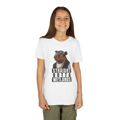 Straight Outta Wetlands II, Capybara Unisex Youth Tee