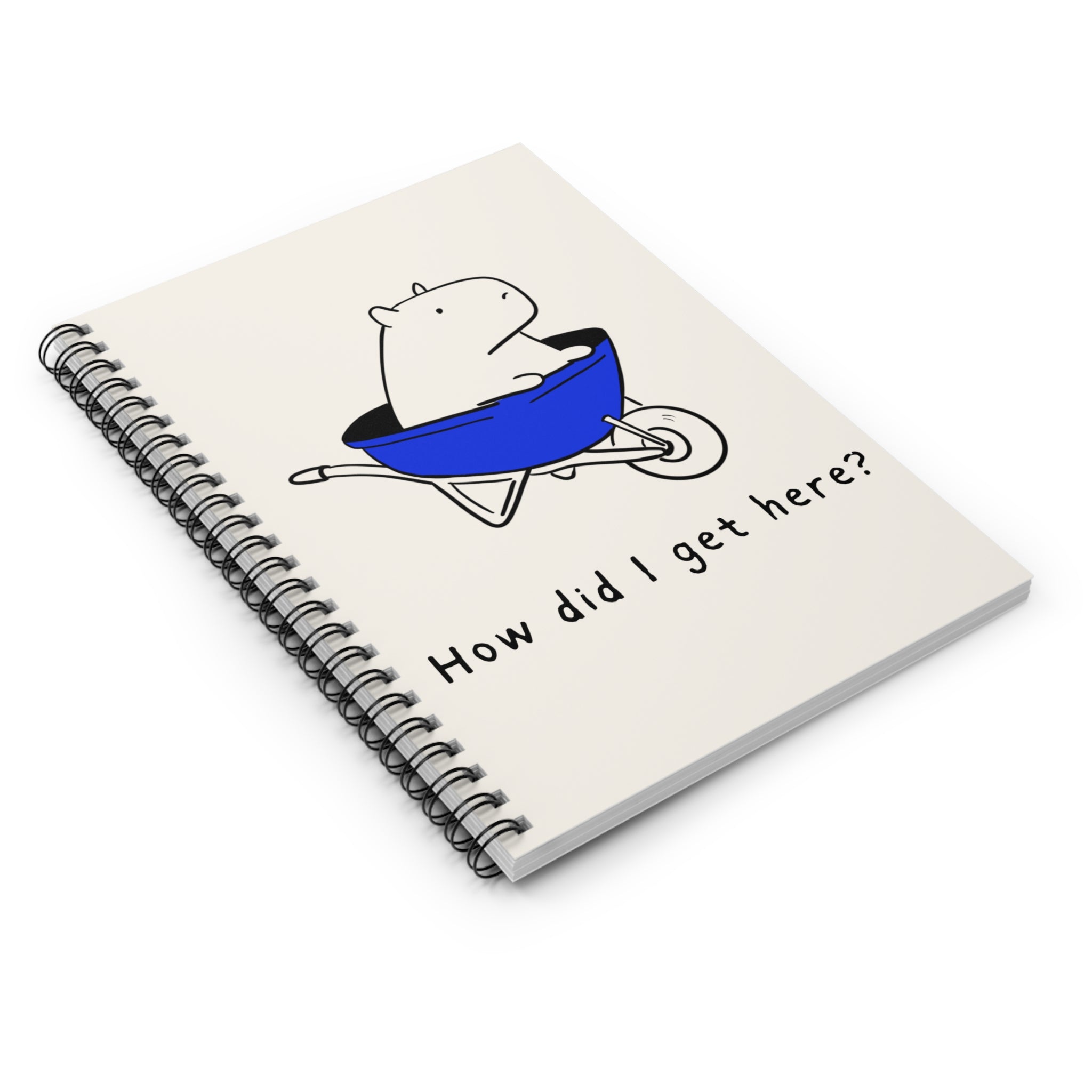Funny Capybara Notebook – “How Did I Get Here?” Humor Journal