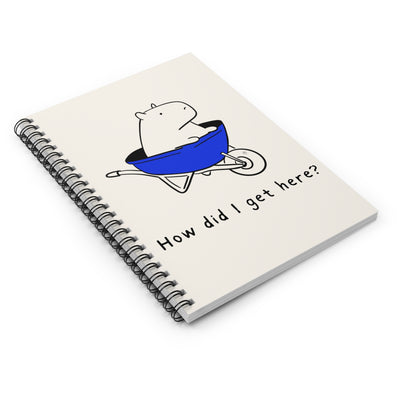 Funny Capybara Notebook – “How Did I Get Here?” Humor Journal
