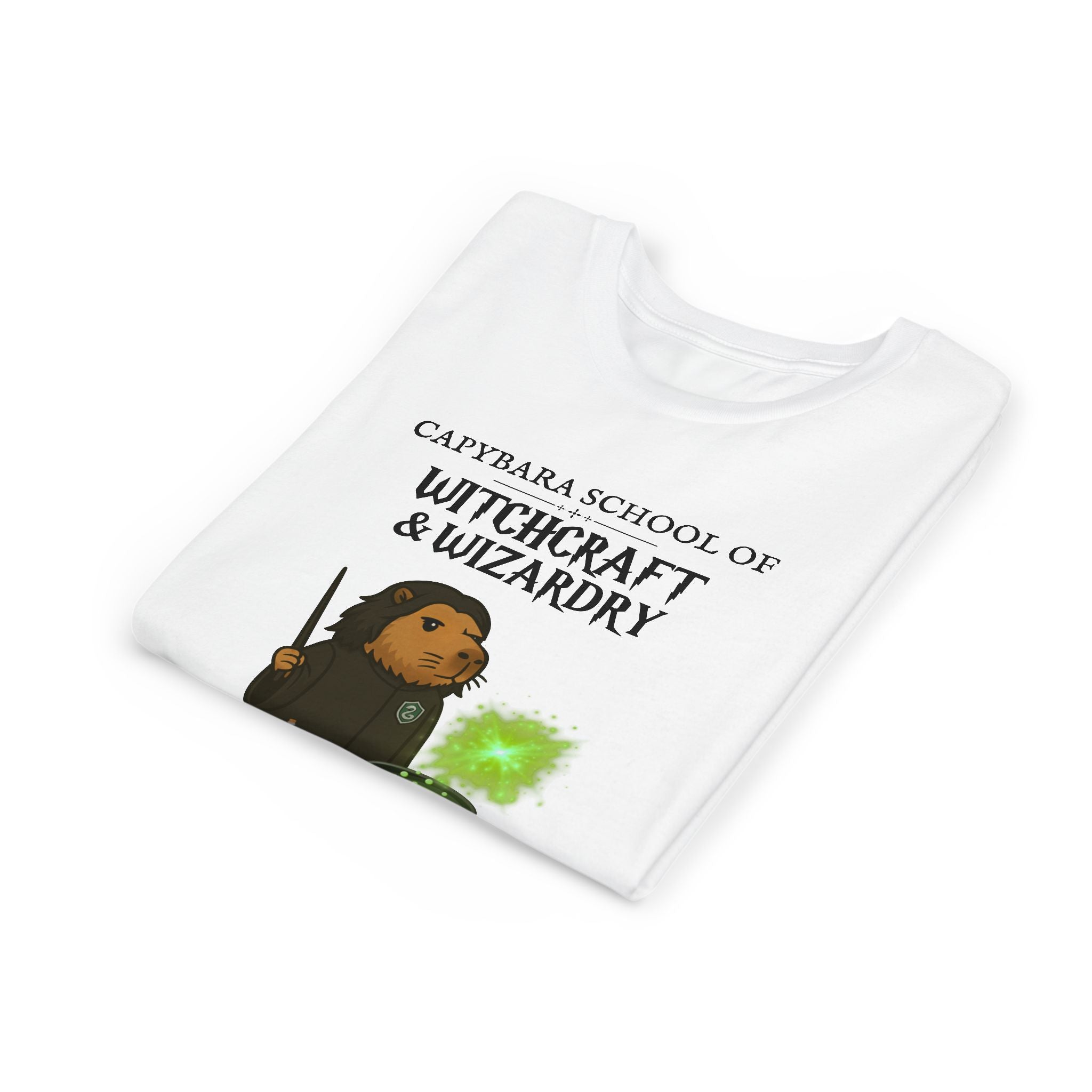 Whimsical Youth Tee - Capybara School of Witchcraft & Wizardry | Potions Master Gift |  Youth Severus Napebara Unisex Tee