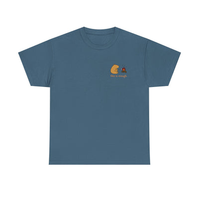 “This Is Enough” Left Chest Capybara Campfire Heavy Tee