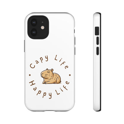 Capy Life Happy Life Signature Logo Phone Case