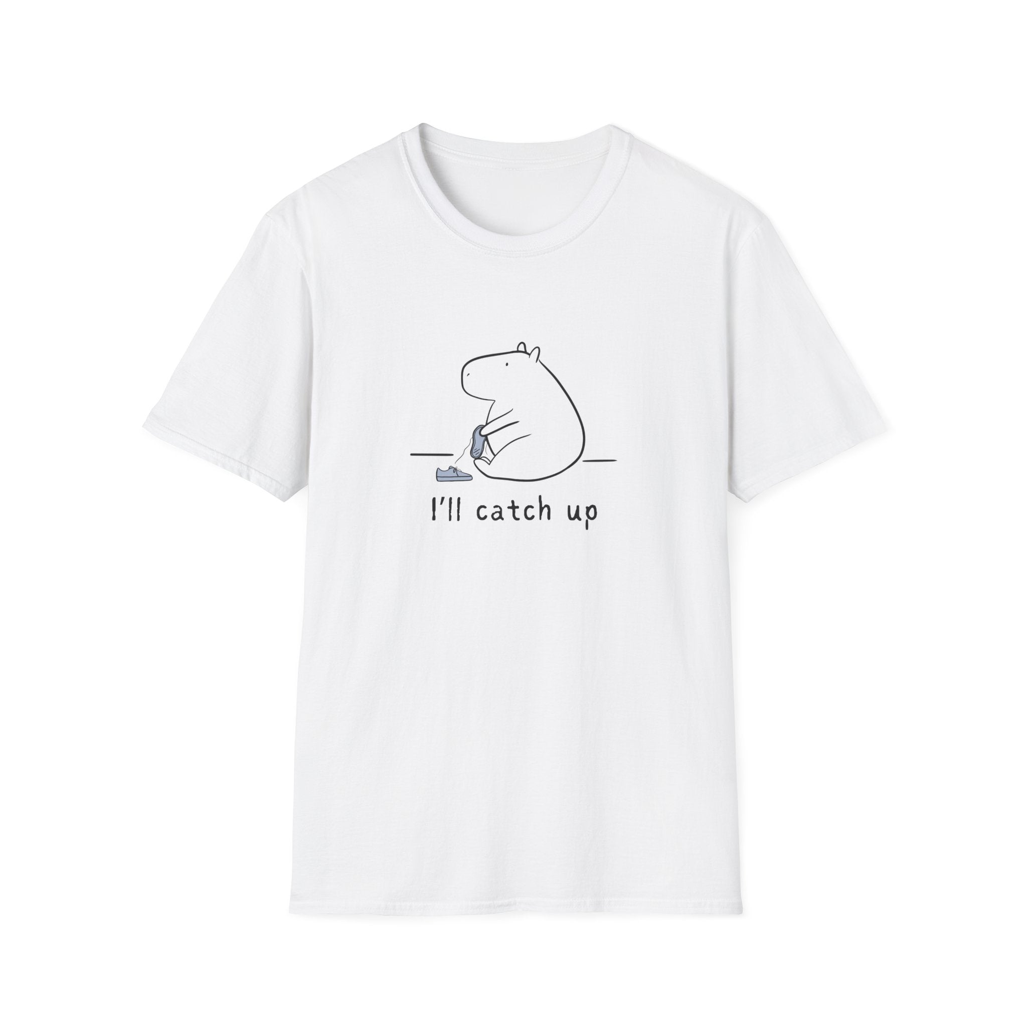 “I’ll Catch Up” Shirt  – Funny Capybara Softstyle Tee