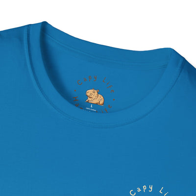 Ocean Chill Capybara Unisex Softstyle T-Shirt - Relaxed Fit Graphic Tee