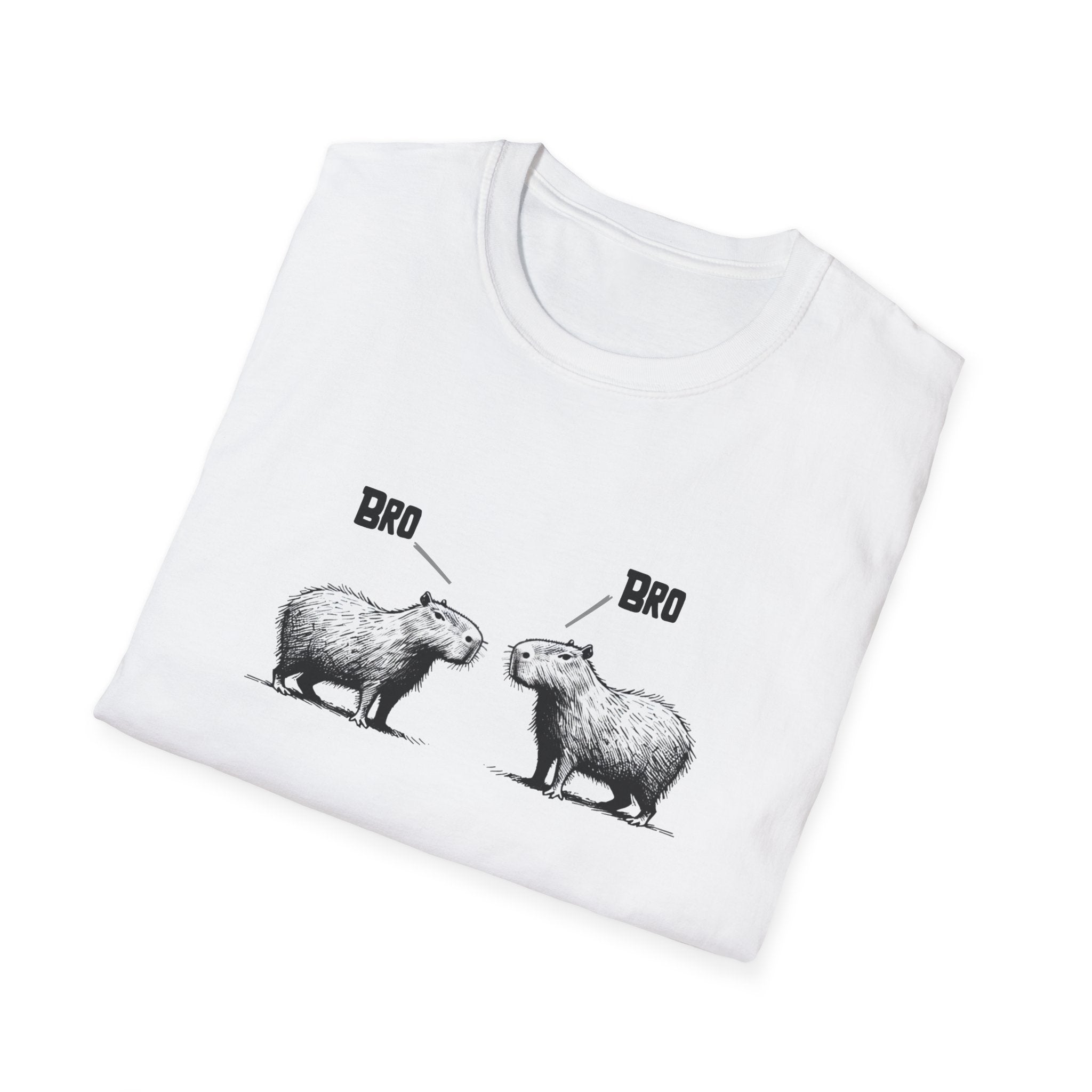 Funny Capybara Bro T-Shirt, Animal Lover Gift, Cute Humor Tee, Unisex Casual Wear, Fun Birthday Present, Quirky Graphic Shirt