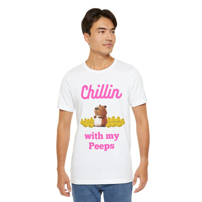 Chillin' with My Peeps Marshmellow - Unisex Jersey Tee (ADULT)