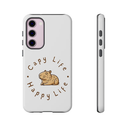 Capy Life Happy Life Signature Logo Phone Case