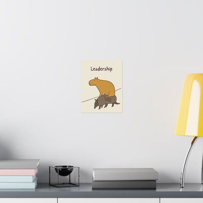 Funny Leadership Capybara Wall Art – Office Poster Print
