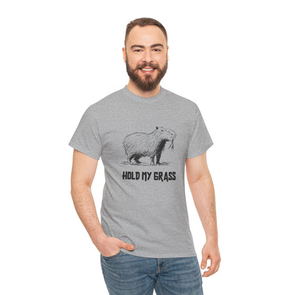 Hold My Grass T-Shirt | Funny Chill Graphic Heavy Cotton Tee - view 5