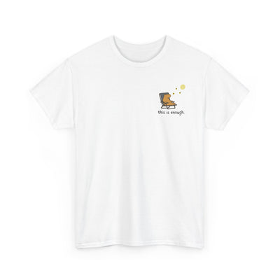 “This Is Enough” Left Chest Capybara Moonlight Heavy Tee
