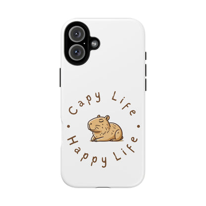 Capy Life Happy Life Signature Logo Phone Case