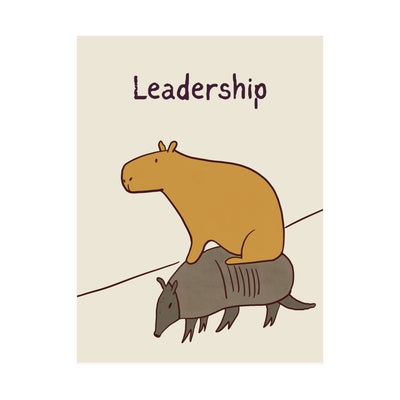 Funny Leadership Capybara Wall Art – Office Poster Print