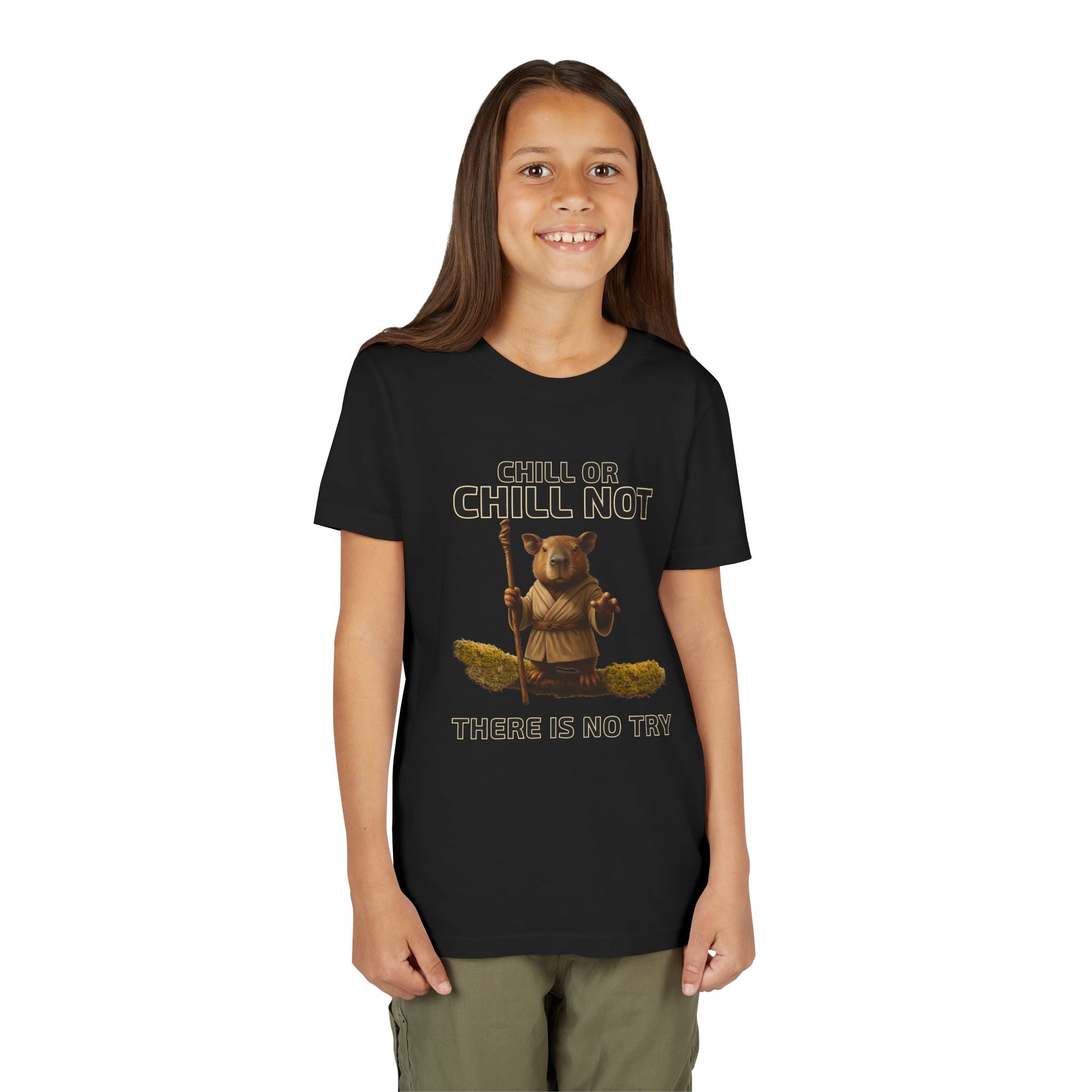 Chill or Chill Not – Capybara Jedi Unisex Youth Tee