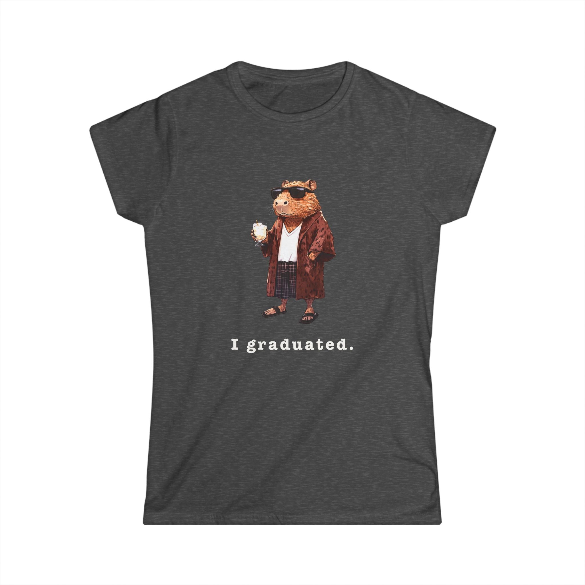 The Big Capybowski "I graduated" -  Women's Softstyle Tee