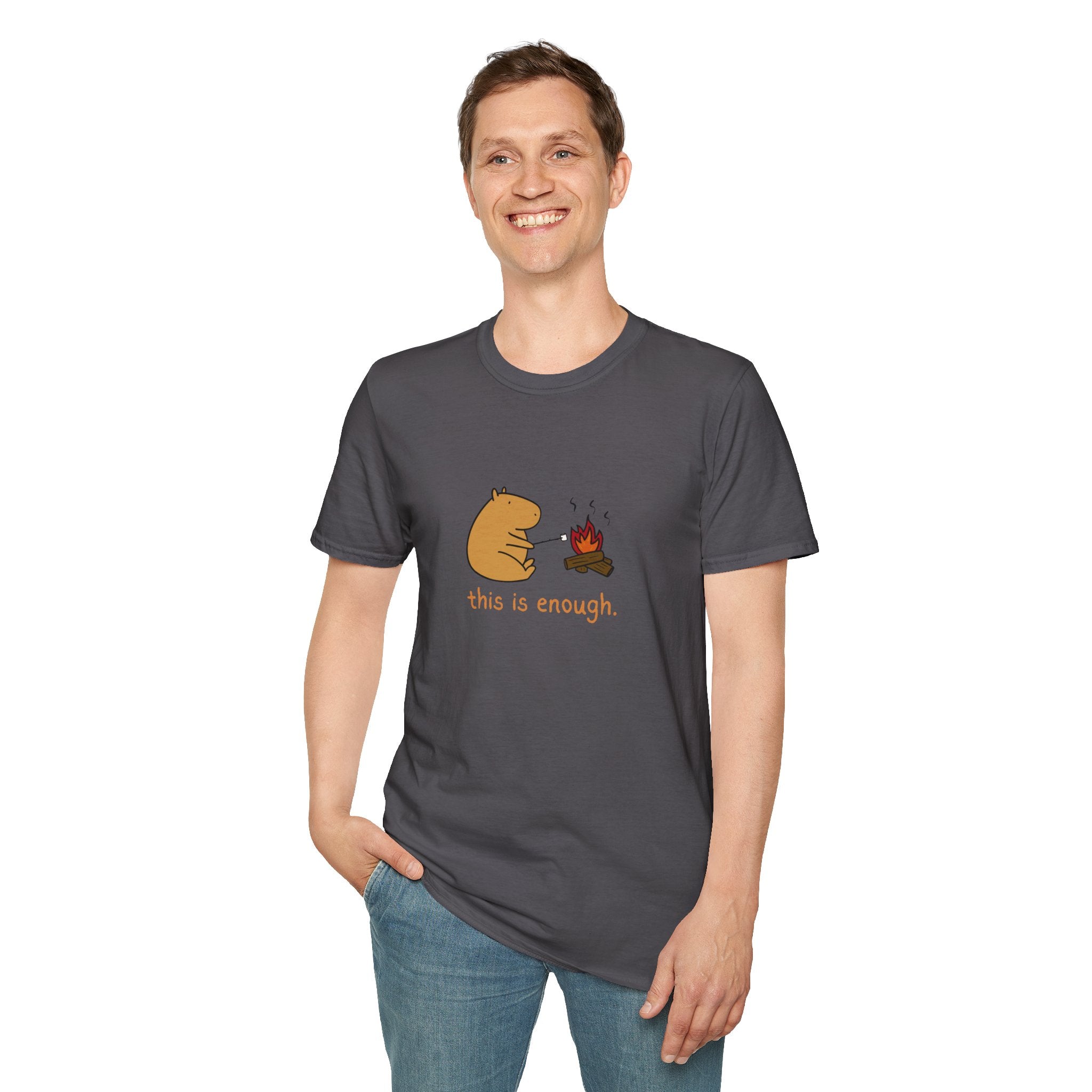 “This Is Enough” Capybara Campfire Softstyle Tee