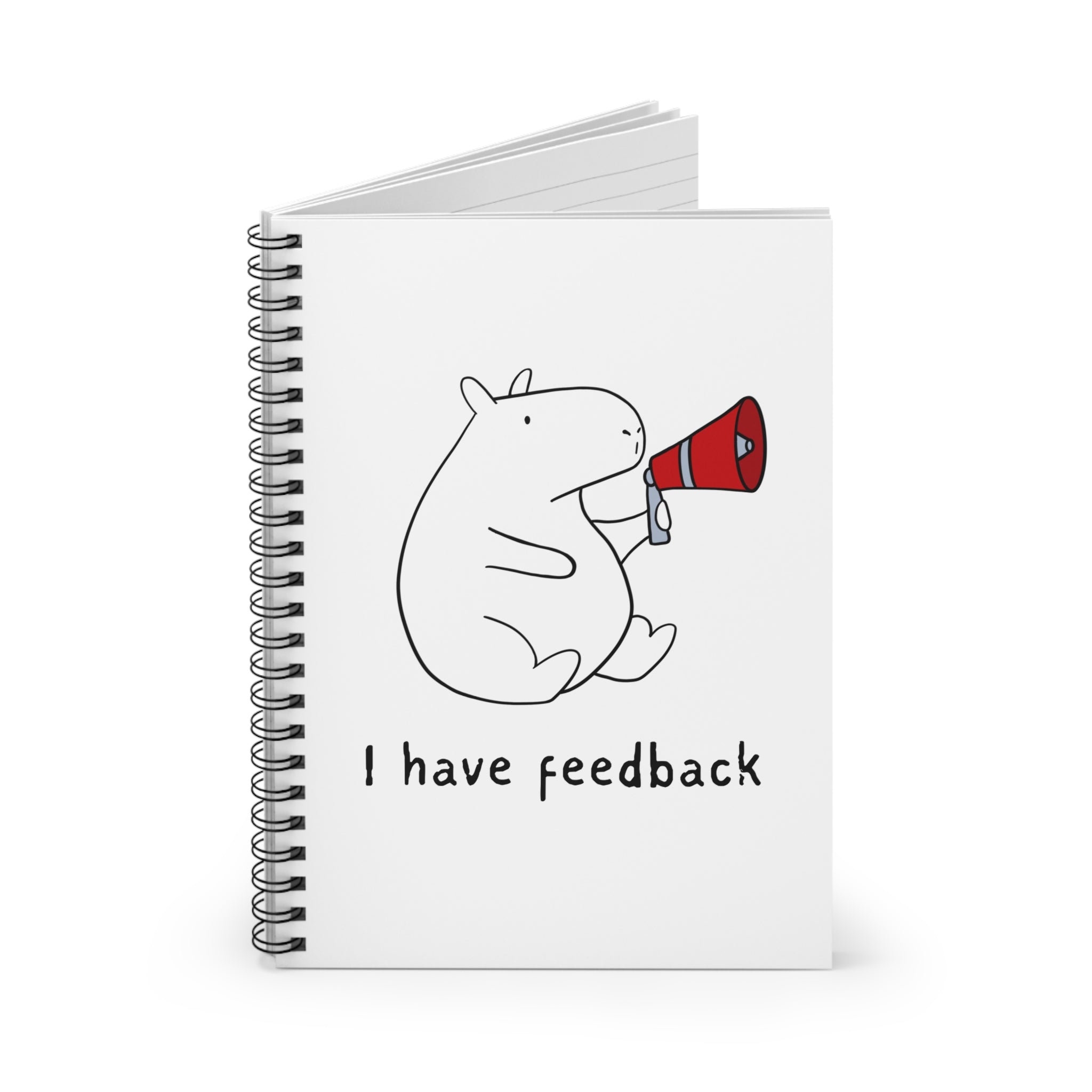 Funny Capybara Notebook – “I Have Feedback” Sarcastic Work Journal