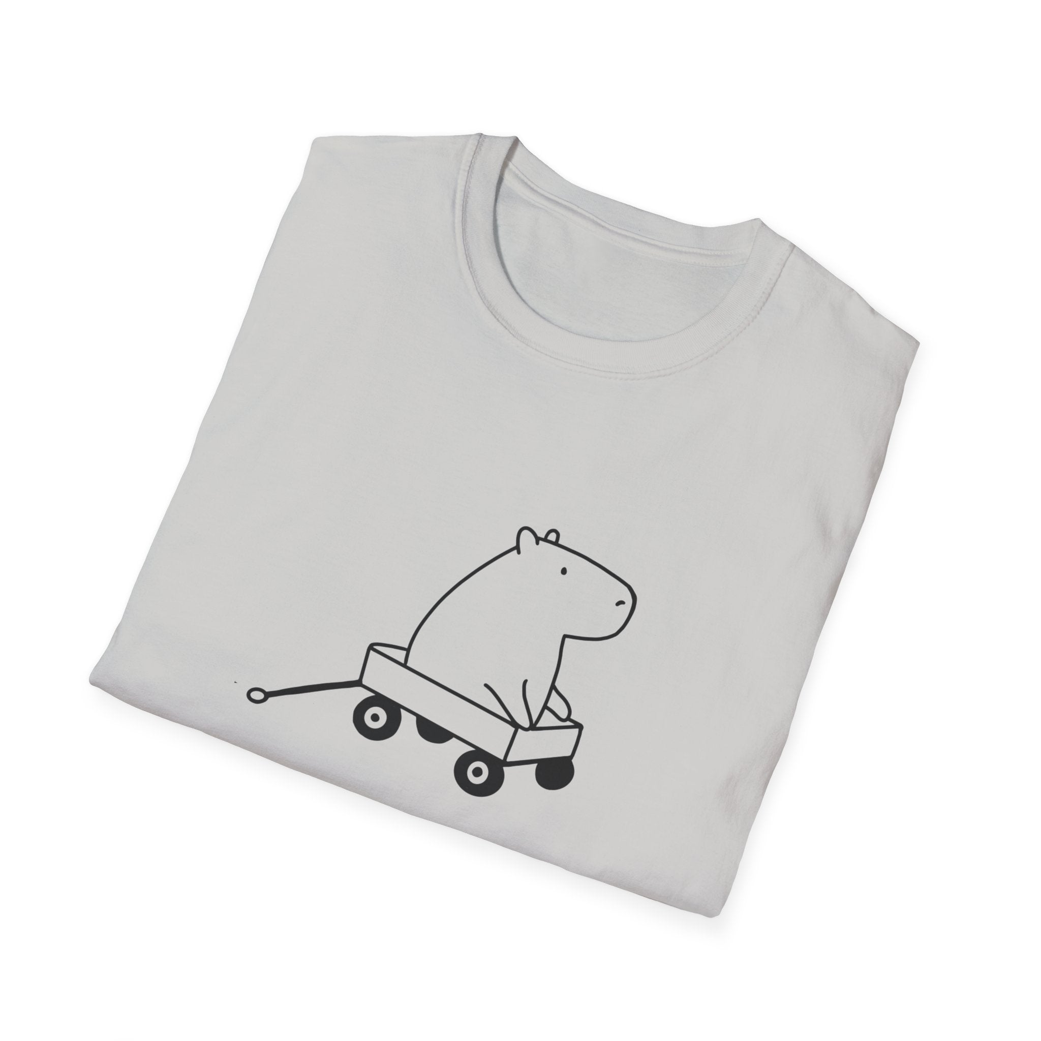 Funny Minimalist Tee - Here Against My Will Capybara Shirt