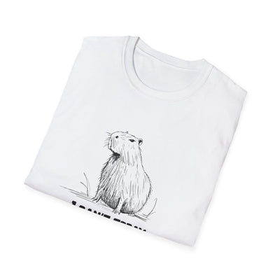 Funny Adult Tee - "I Can't Today" Capybara Softstyle Tee
