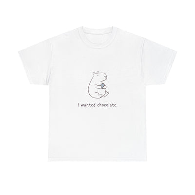 Funny Easter Capybara T-Shirt – “I Wanted Chocolate” Minimalist Easter Shirt, Cute Spring Graphic Tee