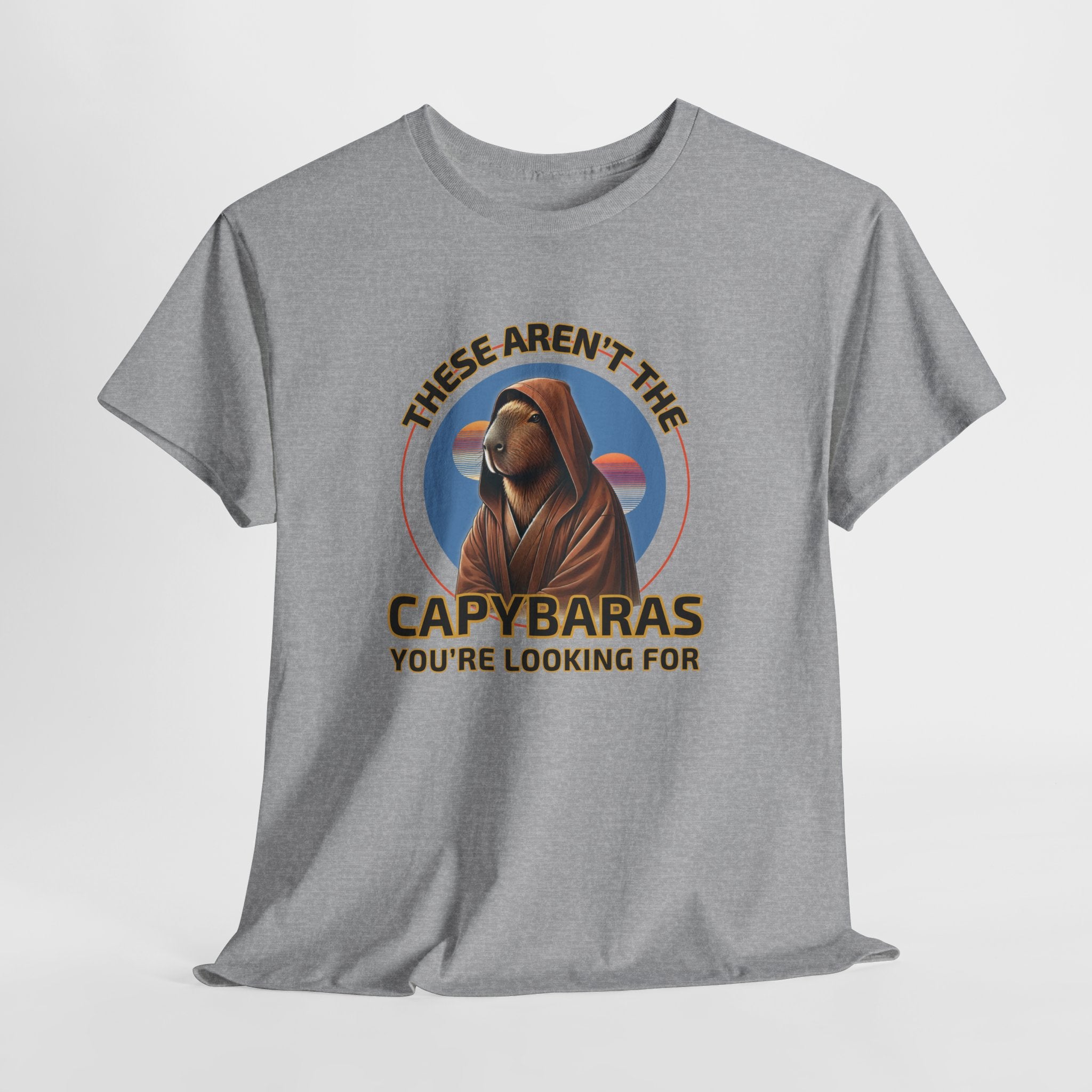 Star Paws Tatoooine Suns Shirt – These Aren’t the Capybaras You’re Looking For – Obi-Wan Capybara – Funny Nerd Gift - Unisex Adult Tee