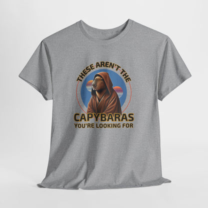 Star Paws Tatoooine Suns Shirt – These Aren’t the Capybaras You’re Looking For – Obi-Wan Capybara – Funny Nerd Gift - Unisex Adult Tee