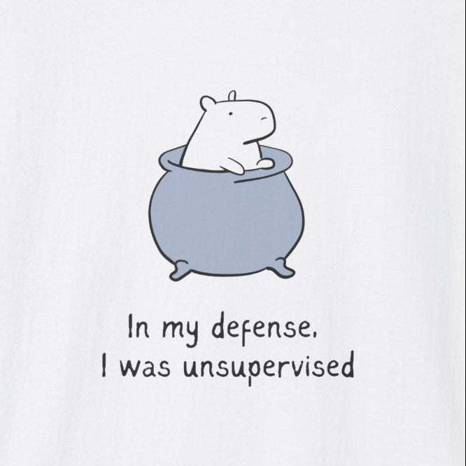 In My Defense I Was Unsupervised Capybara Softstyle Tee