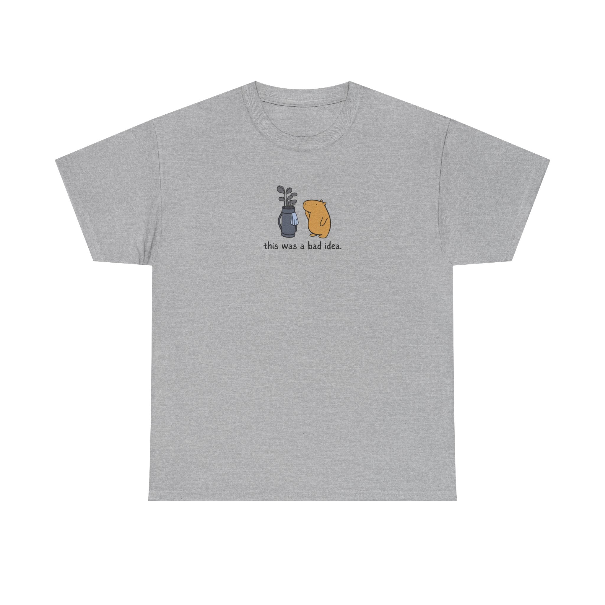 This was a bad Idea Funny Capybara Golf Heavy Tee