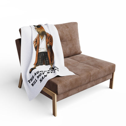 Fleece Blanket - Big Lebowski Inspired Capybara - 'This aggression will not stand, man'