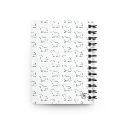 Minimalist Capybara Spiral Notebook – Mom and Baby Pattern Journal