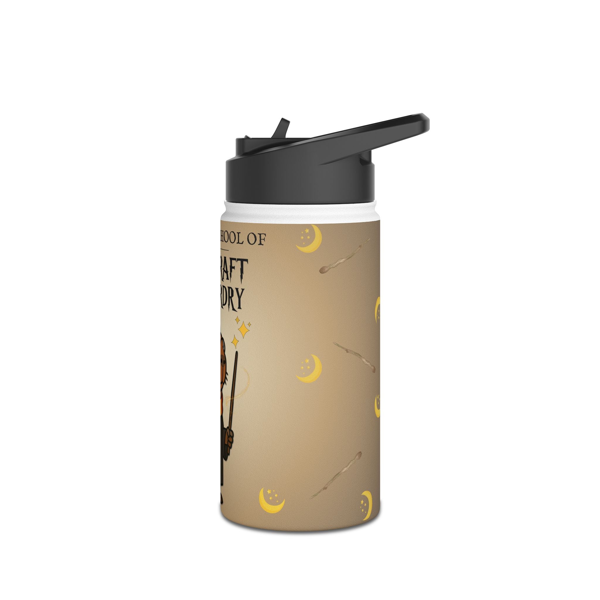 Hairy Potter Magic Lover Kids Water Bottle – Capybara School of Witchcraft and Wizardry – 12oz Stainless Steel Bottle – Back to School or Birthday Gift - Matching Lunchbox